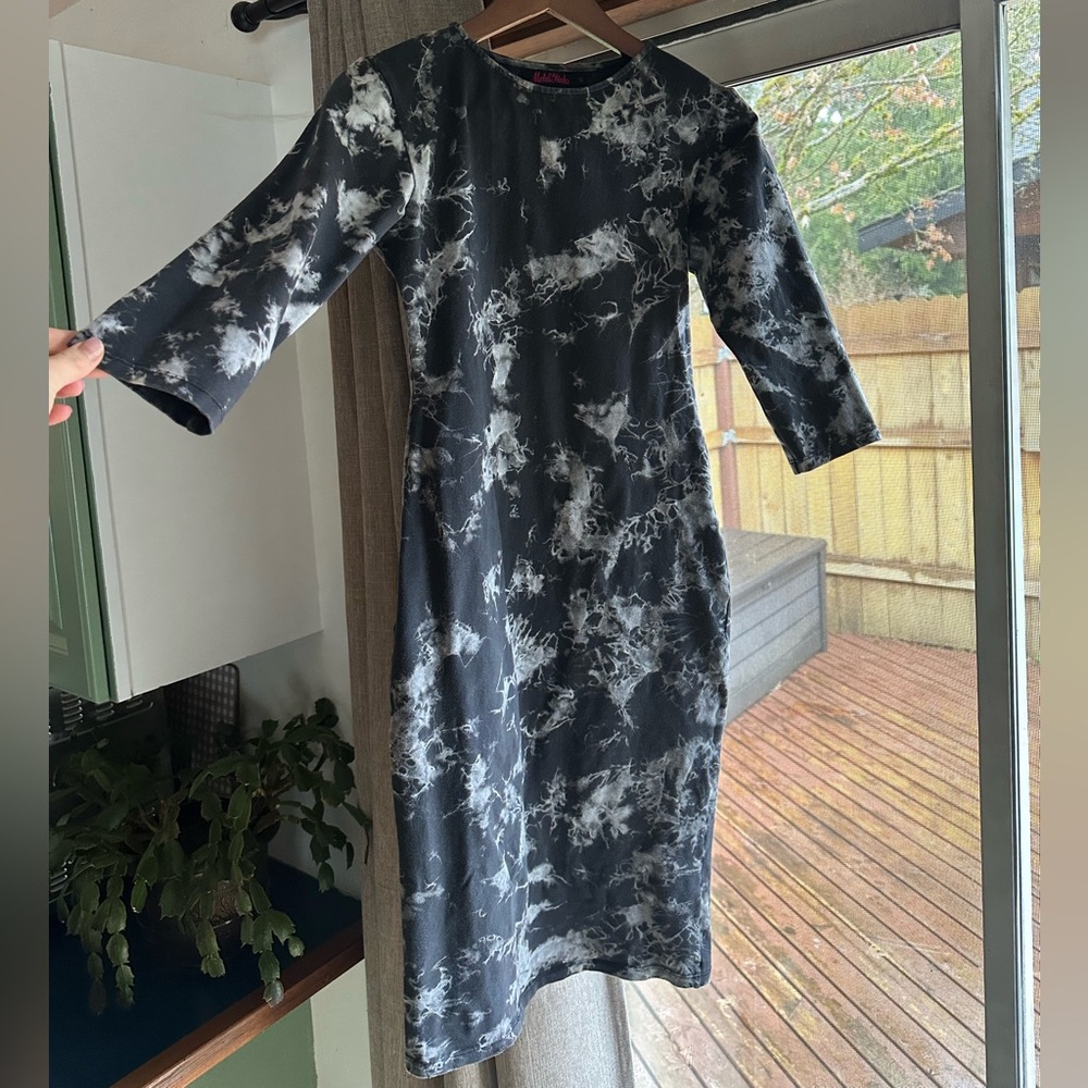 Motel Rocks Grey Smoke Bodycon Dress